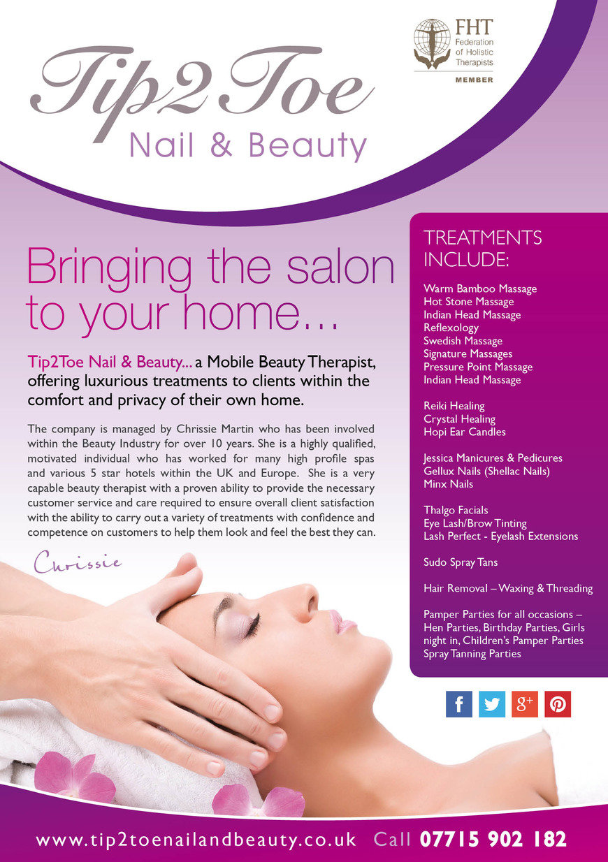 Pricelists of Tip2Toe Nail & Beauty - Mobile Beauty Therapist 38 Blind Lane - Photo 1 of 2