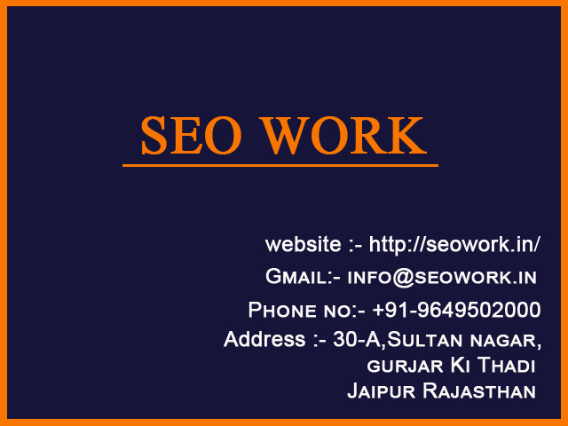  Pricelists of SEO WORK 30-A, SULTAN NAGAR, GURJAR KI THADI JAIPUR RAJASTHAN - Photo 1 of 1