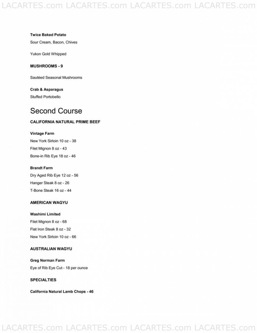  Pricelists of Argyle Steakhouse 7447 Batiquitos Drive - Photo 12 of 19