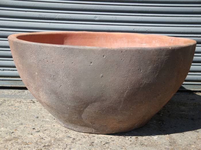 Our Dark clay sandblast bowl planter          Profile Photos of The Red Mud Hut Ltd 92 Columbia Road - Photo 2 of 5