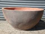 Our Dark clay sandblast bowl planter         , The Red Mud Hut Ltd, London