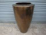 Our Dark Clay Large Vase planter in a gold finish, The Red Mud Hut Ltd, London