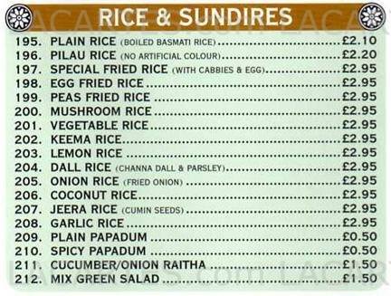  Pricelists of Bombay Hut Indian Takeaway 7 Red Lodge Road - Photo 8 of 30