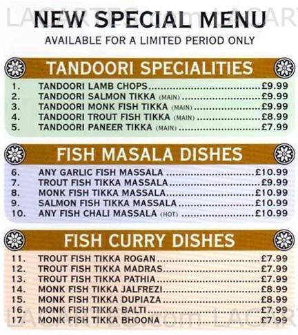  Pricelists of Bombay Hut Indian Takeaway 7 Red Lodge Road - Photo 3 of 30