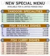 Menus & Prices, Bombay Hut Indian Takeaway, West Wickham