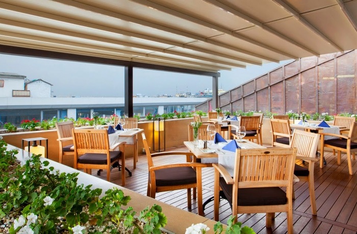 The Terrace Restaurant in our Istanbul Hotel Stylish hotel in Istanbul's charming Old Town of DoubleTree by Hilton Hotel Istanbul - Old Town BeyazÄ±t Mh., Ordu Cad. No:31 - Photo 12 of 21