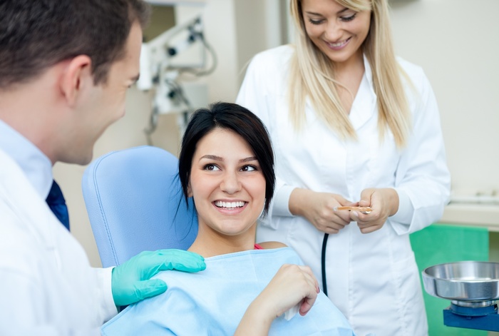 Male dentist, his assistant and female patient in dental practice Profile Photos of London Dental Clinic 605 Vauxhall Bridge Road London - Photo 1 of 1 Male dentist, his assistant and female patient in dental practice Profile Photos of London Dental Clinic 605 Vauxhall Bridge Road London - Photo 1 of 1