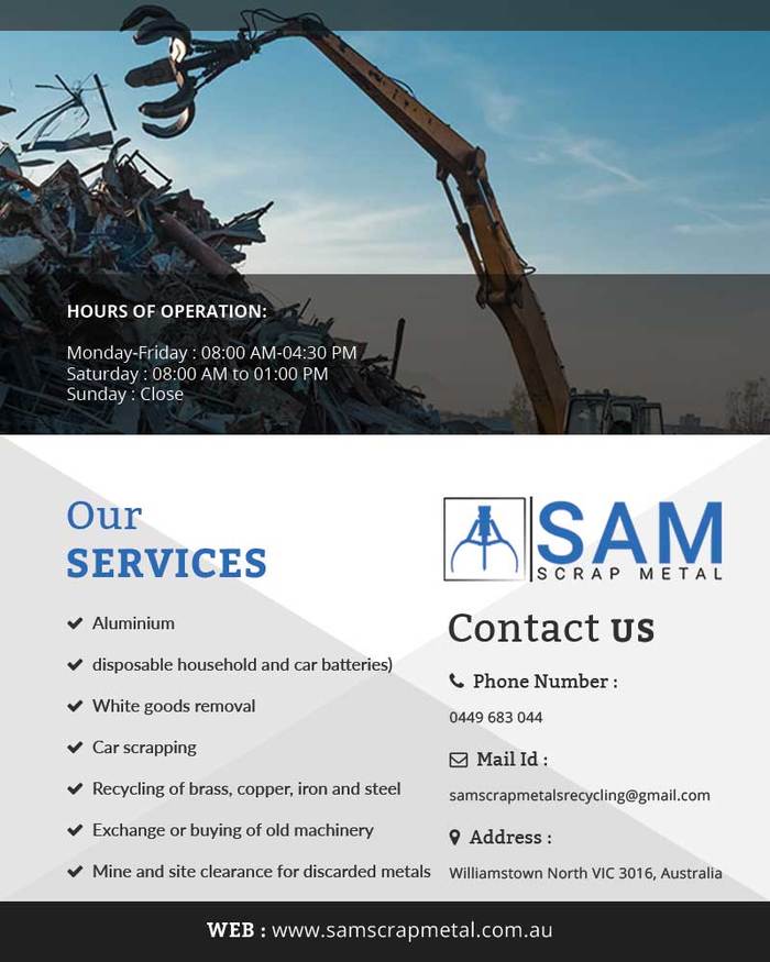  Profile Photos of Scrap Metal Recycling Services Williamstown North | Sam Scrap Metals 2 Chelmsford St - Photo 1 of 1