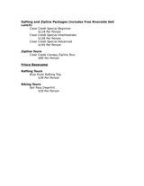 Menus & Prices, Colorado Adventure Center, Glenwood Springs