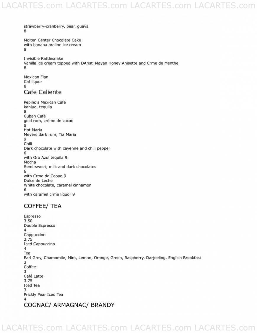  Pricelists of Agave Restaurant 140 seventh Ave. South - Photo 18 of 22