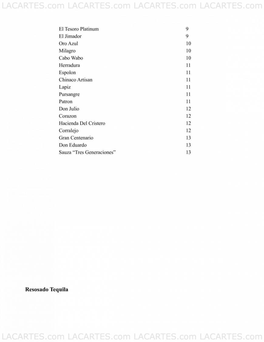  Pricelists of Agave Restaurant 140 seventh Ave. South - Photo 14 of 22