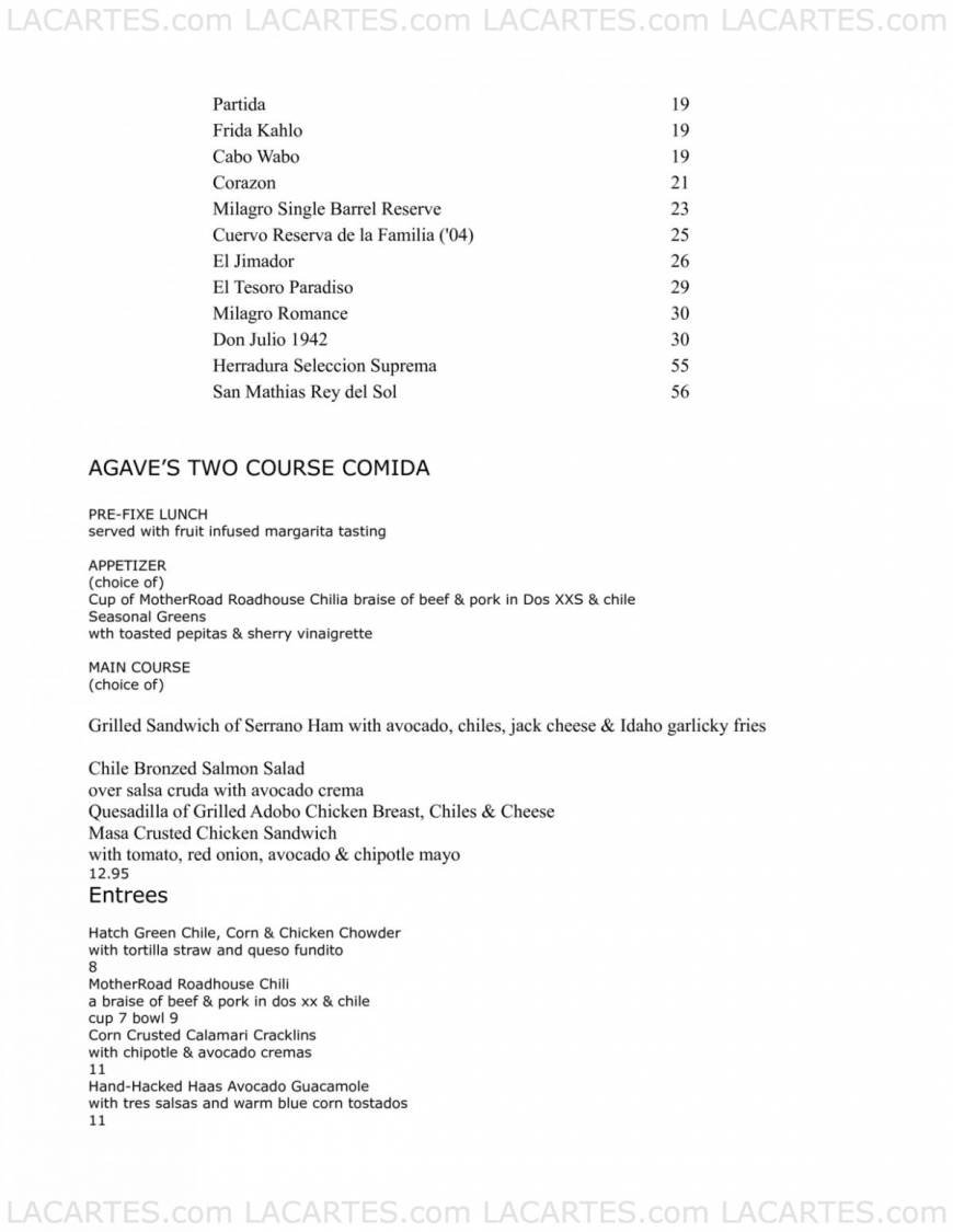  Pricelists of Agave Restaurant 140 seventh Ave. South - Photo 10 of 22