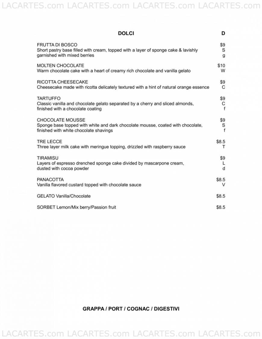  Pricelists of Luce Restaurant & Enoteca 2014 Broadway (between 68th & 69th Streets) - Photo 6 of 9