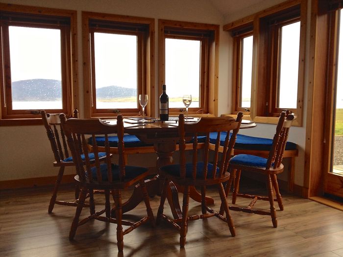 Eat in kitchen in Croft with fab views Croft House sleeping 8 in 2 doubles and 2 bunk bed of Buxa Farm Chalets & Croft House A964 - Photo 6 of 18