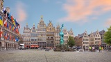 Cental square of Antwerp. City Hall, Multi City Flights, Washington, DC