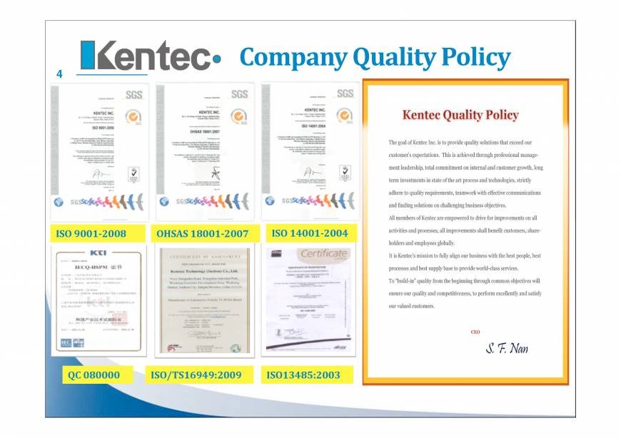  Pricelists of Kentec Inc. 3F, No. 97, Sec.2 Nan-Kang Road. - Photo 4 of 16