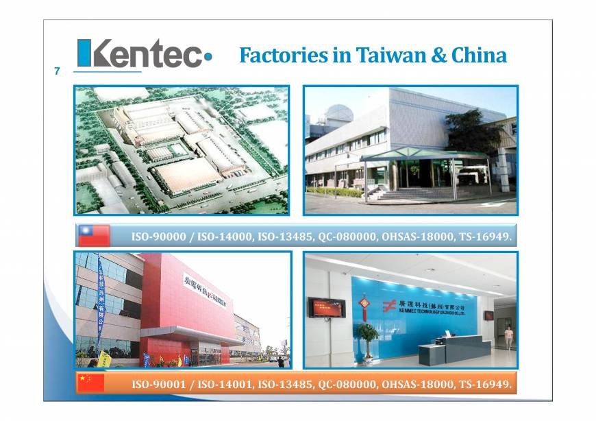  Pricelists of Kentec Inc. 3F, No. 97, Sec.2 Nan-Kang Road. - Photo 7 of 16