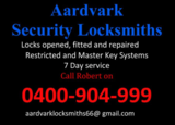 Aardvark Security Locksmiths, Bentleigh