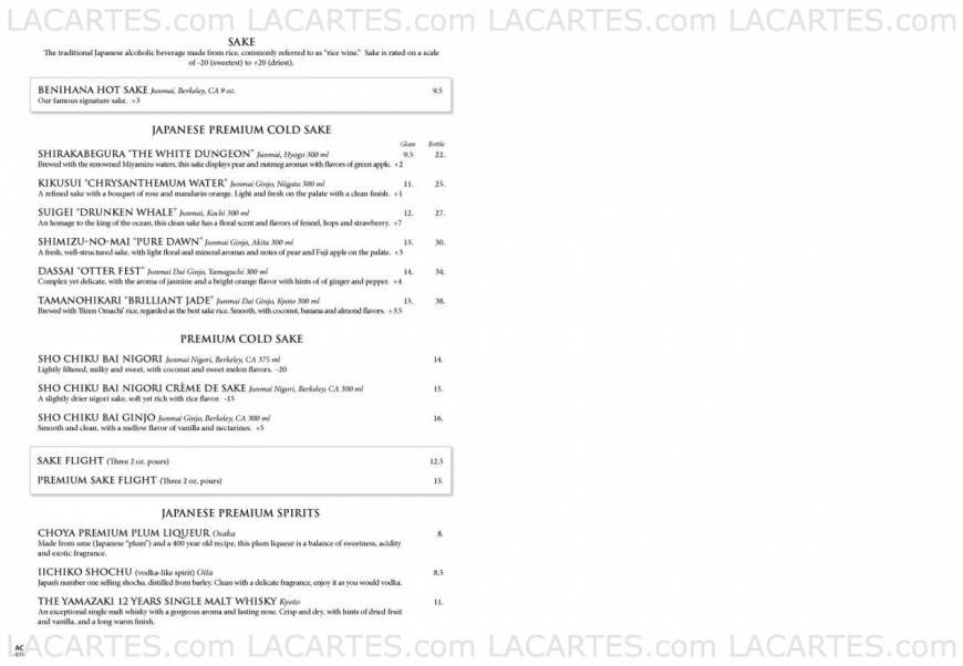  Pricelists of Benihana 747 East Butterfield Road - Photo 5 of 9