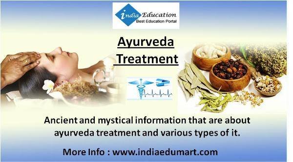 <br />
Ayurveda Treatment<br />
http://www.indiaedumart.com/health-education/ayurveda-in-india/ayurveda-treatment/ India Edumart of Indiaedumart S-191 C, 3rd Floor, Manak Complex - Photo 71 of 298