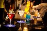 Our signature summer cocktails, Pama-tini, Lemonhead martini, Tropical Rain, and Peachy Keen Taste Restaurant 45 Beaver Street 