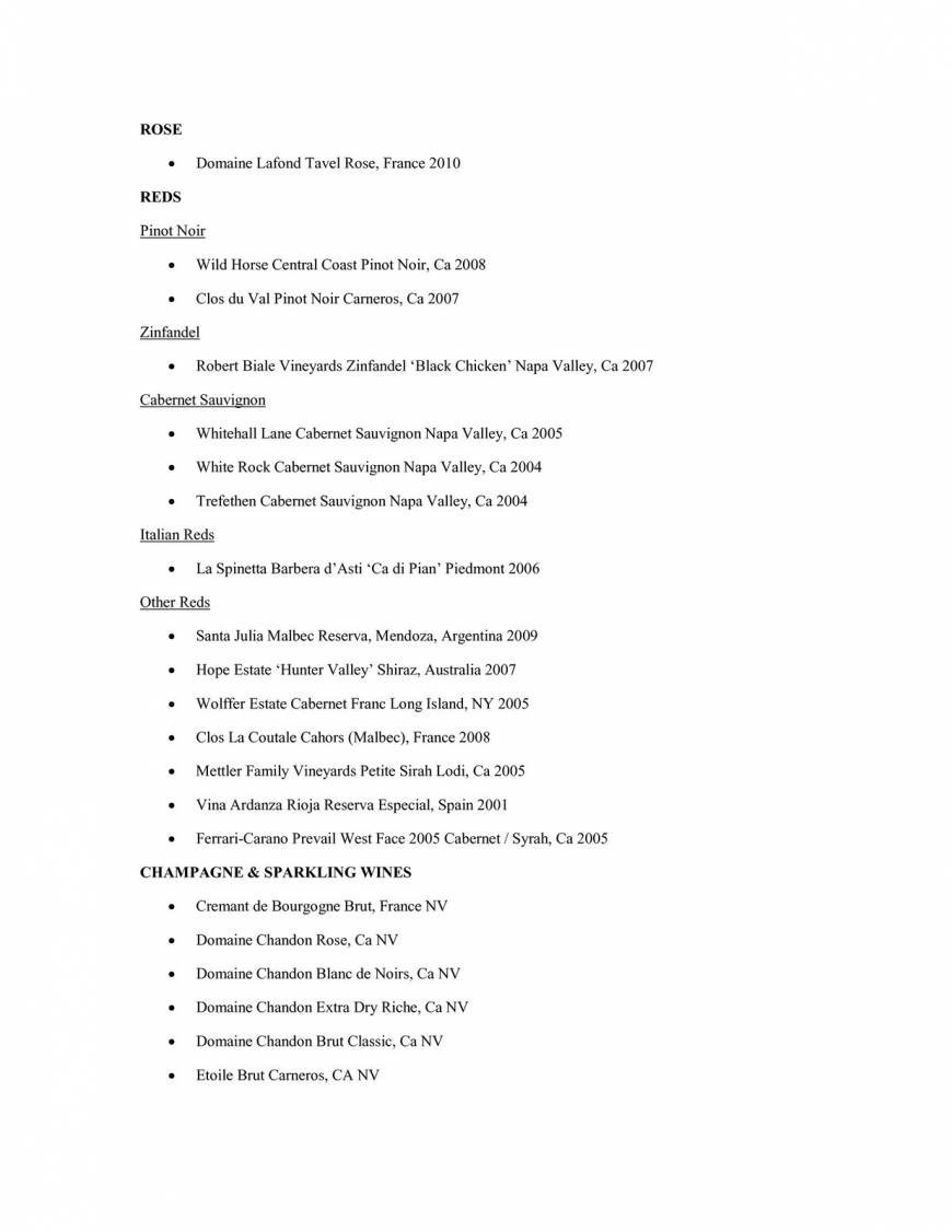  Pricelists of Taste Restaurant 45 Beaver Street - Photo 5 of 15