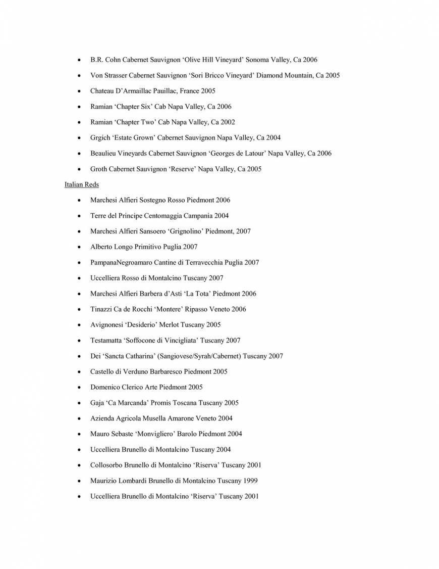  Pricelists of Taste Restaurant 45 Beaver Street - Photo 6 of 15
