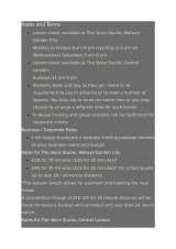 Menus & Prices, The Voice Studio, Welwyn Garden City