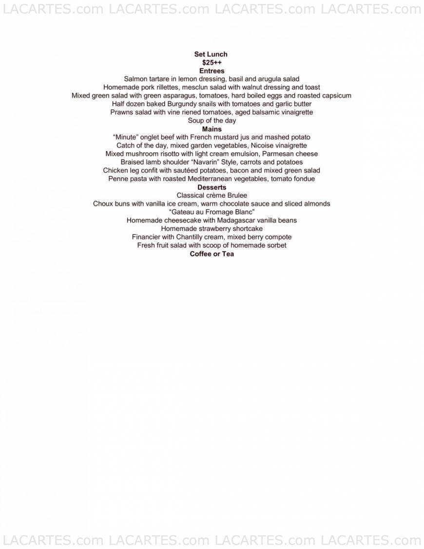  Pricelists of Bistro Petit Salut 44 Jln Merah Saga #01-54 - Photo 1 of 8