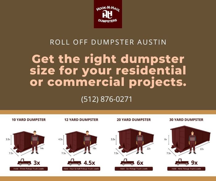 Get the right dumpster size for your residential or commercial projects. <br />
https://www.facebook.com/dumpsterrentalaustin<br />
New Album of Hook-N-Haul Dumpsters 1221 S Congress Ave, #2327 - Photo 1 of 4 Get the right dumpster size for your residential or commercial projects. <br />
https://www.facebook.com/dumpsterrentalaustin<br />
New Album of Hook-N-Haul Dumpsters 1221 S Congress Ave, #2327 - Photo 1 of 4