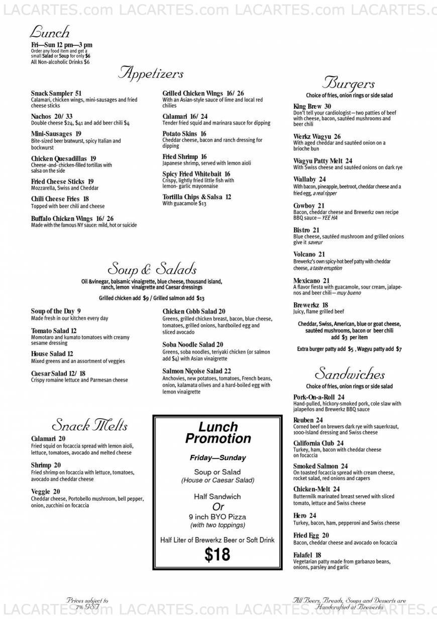  Pricelists of Brewerkz 30 Merchant Road  - Photo 2 of 7