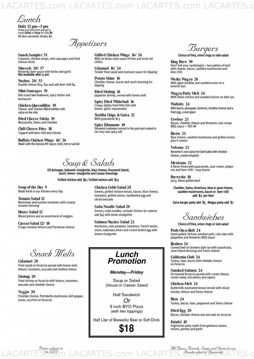  Pricelists of Brewerkz 30 Merchant Road  - Photo 5 of 7