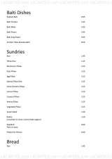 Menus & Prices, Rajdoot Tandoori Restaurant, Petts Wood