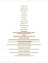 Menus & Prices, Tony's Delicatessen & Catering, Sacramento