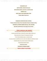 Menus & Prices, Tony's Delicatessen & Catering, Sacramento