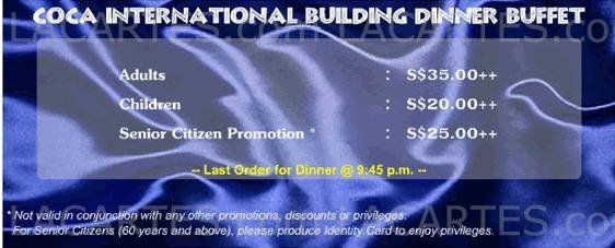  Pricelists of Coca Suki Restaurant @ International Building 360 Orchard Road #02-05/07 - Photo 2 of 2