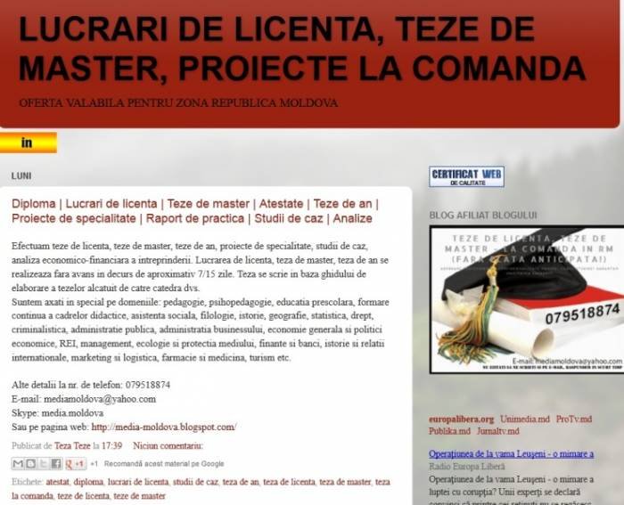  Profile Photos of Teze de Licenta Puskin 22, Casa Presei - Photo 1 of 1