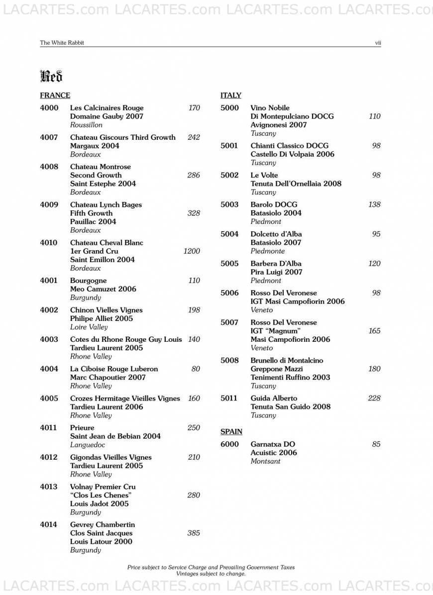  Pricelists of The White Rabbit 39C Harding Road - Photo 9 of 22