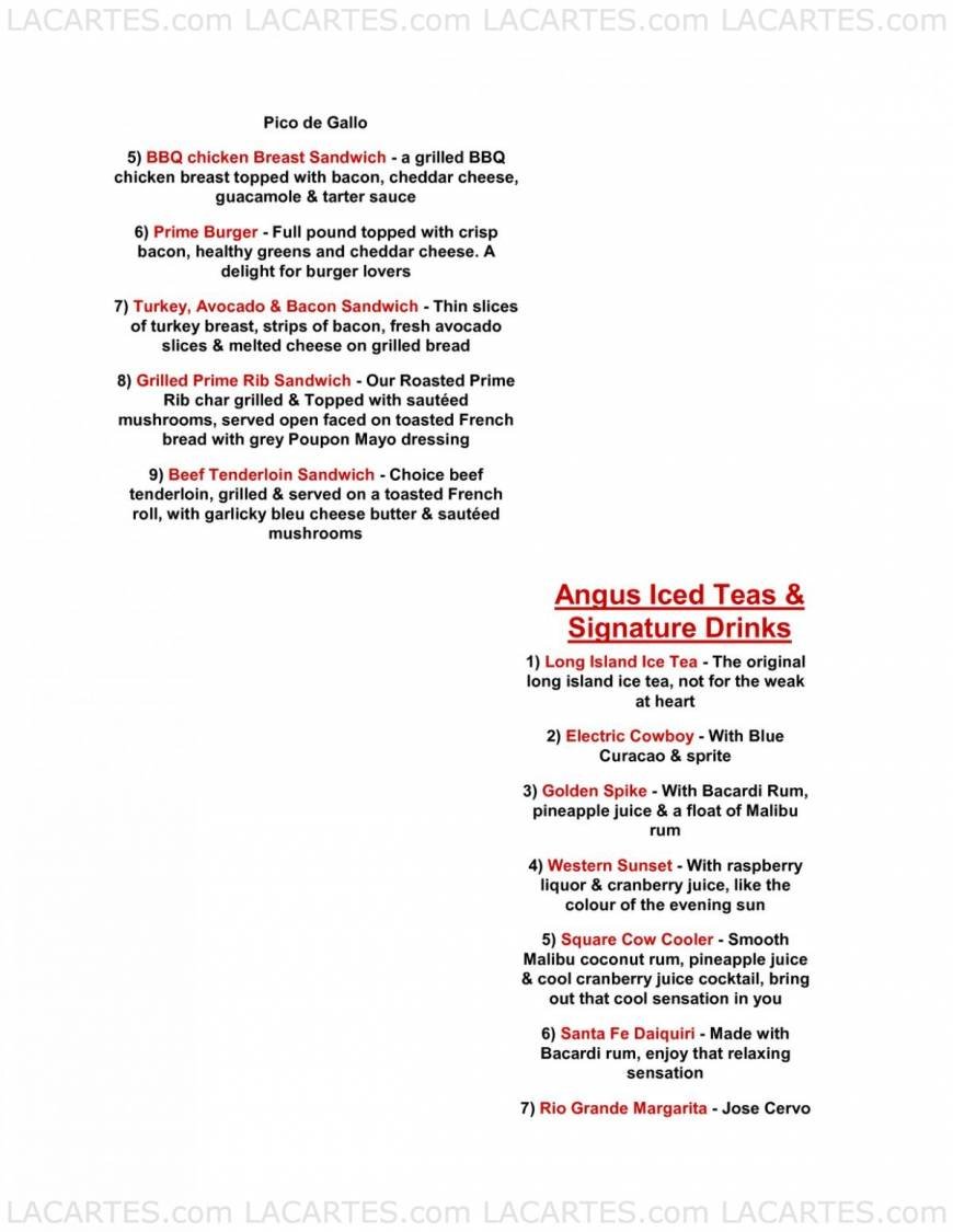  Pricelists of Black Angus Steakhouse @ Orchard Parade Hotel 1 Tanglin Road - Photo 5 of 8
