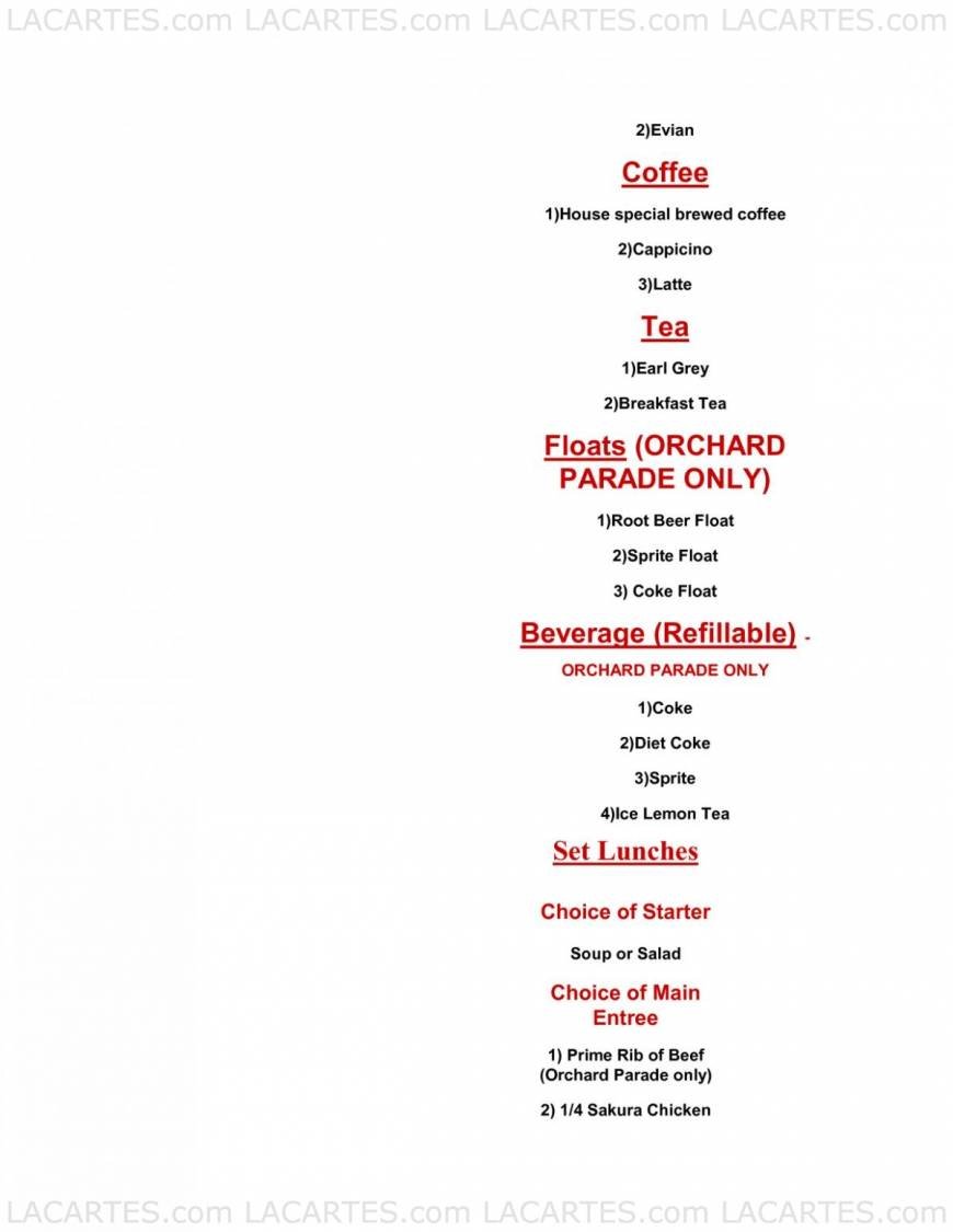  Pricelists of Black Angus Steakhouse @ Orchard Parade Hotel 1 Tanglin Road - Photo 7 of 8