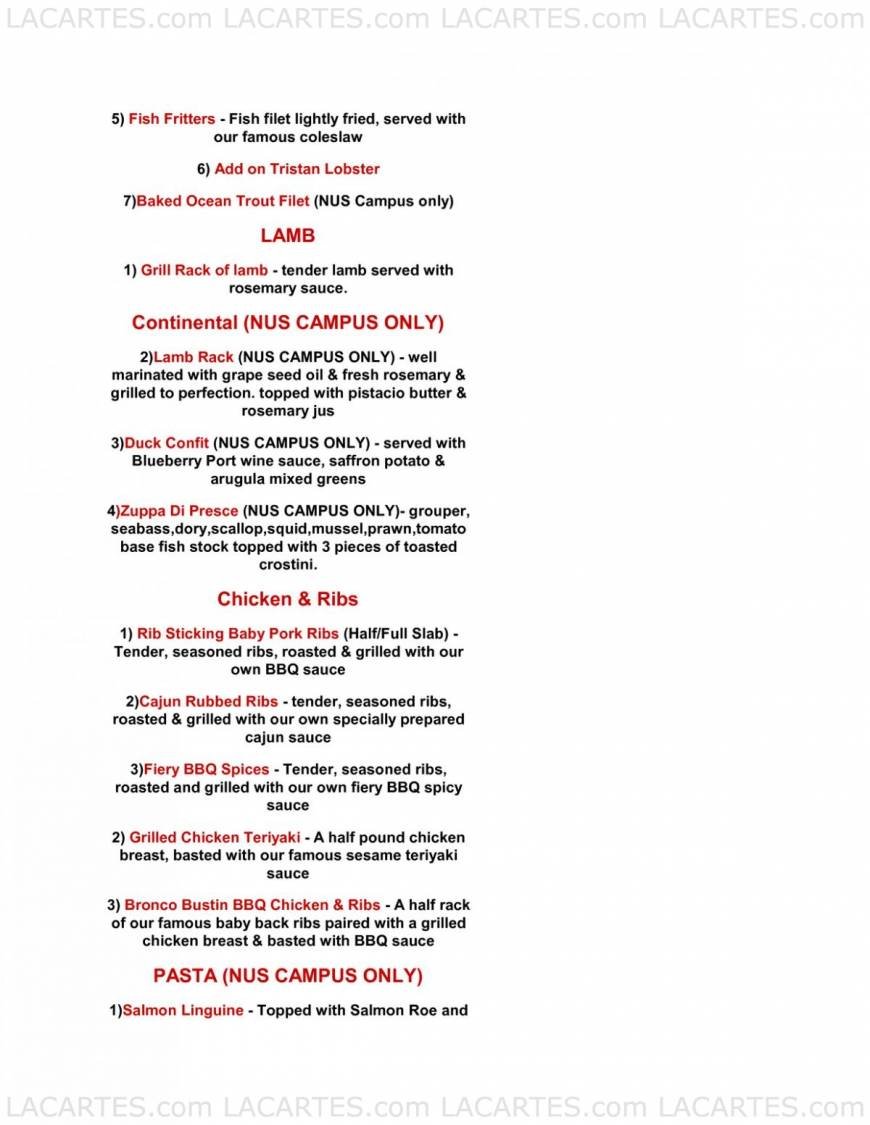  Pricelists of Black Angus Steakhouse @ NUS Bukit Timah Campus, Faculty of Law  D Cluny Road  - Photo 3 of 6