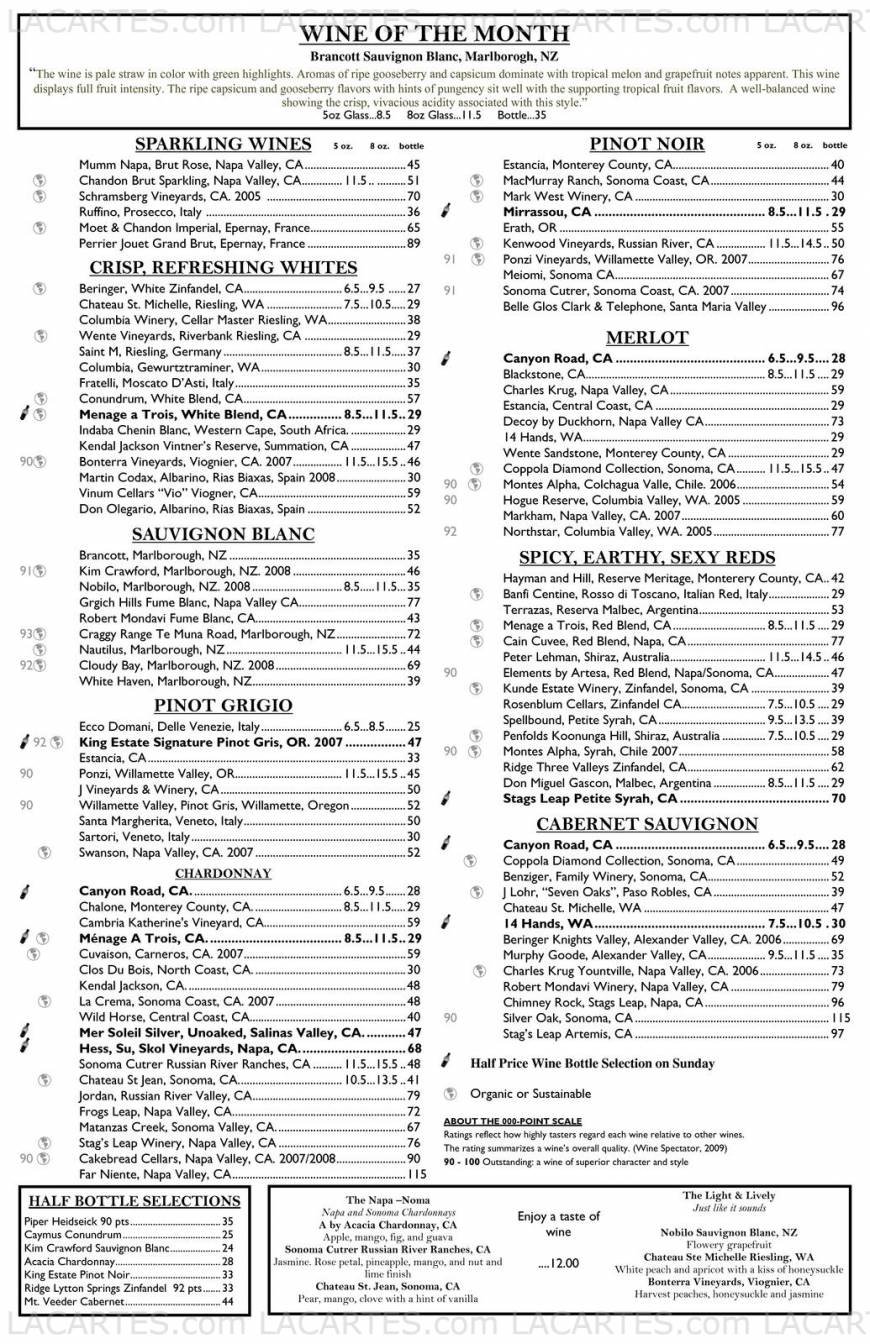 Pricelists of MCCORMICK & SCHMICK'S SEAFOOD RESTAURANT 719 Shades Creek Pkwy. - Photo 6 of 7