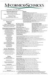 Menus & Prices, McCormick & Schmick's Seafood Restaurant Scottsdale, Scottsdale
