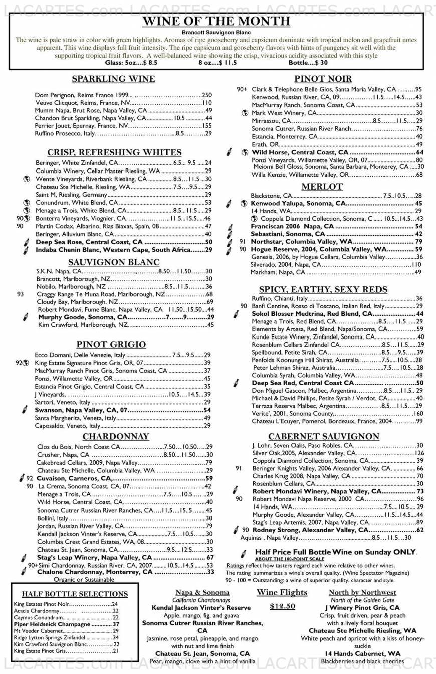  Pricelists of McCormick & Schmick's Seafood Restaurant Burbank 3500 W. Olive Ave. (Olive Ave. and Riverside Dr.) - Photo 9 of 9