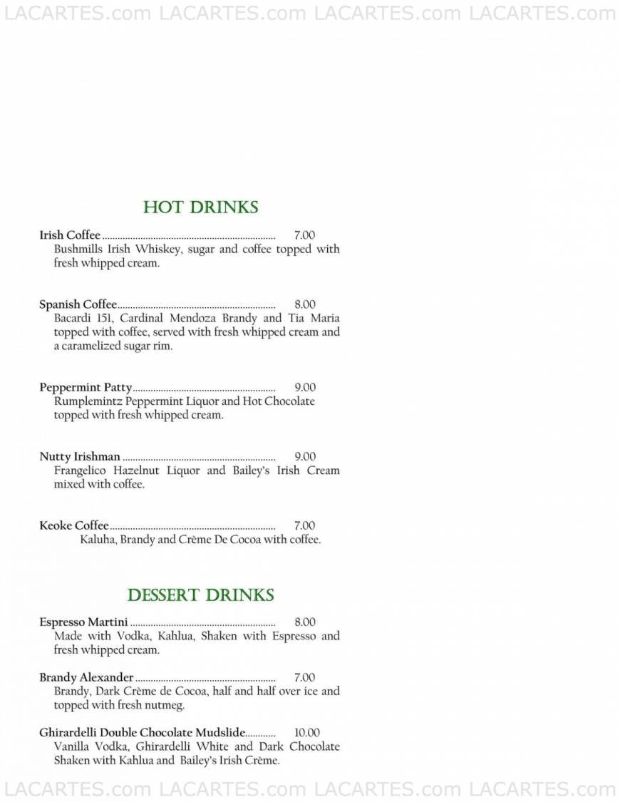  Pricelists of McCormick & Kuleto's Seafood Restaurant 900 North Point St. (Corner of Beach and Larkin) - Photo 20 of 22