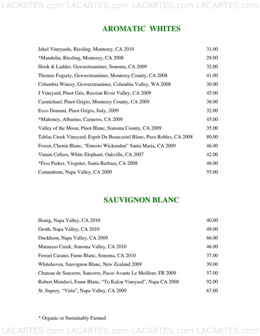  Pricelists of McCormick & Kuleto's Seafood Restaurant 900 North Point St. (Corner of Beach and Larkin) - Photo 8 of 22