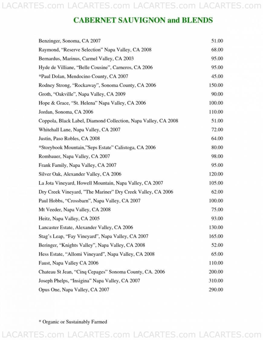  Pricelists of McCormick & Kuleto's Seafood Restaurant 900 North Point St. (Corner of Beach and Larkin) - Photo 4 of 22