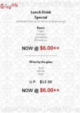 Menus & Prices, Fosters, Holland Village