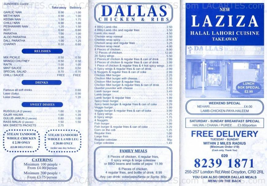  Pricelists of Laziza 255 - 257 London Road - Photo 2 of 2