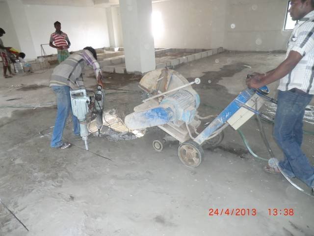Concrete roof slab or ceiling/Floor diamond saw cutting work-using Three phase 1 meter dia circular blade saw cutting machine & electrical breaking/breaker machine. Profile Photos of TRITHERM Rcc Concrete Cutting Contractors agencies in Chennai india 13,Anjaneyar koil street,West saidapet,chennai - Photo 43 of 69 Concrete roof slab or ceiling/Floor diamond saw cutting work-using Three phase 1 meter dia circular blade saw cutting machine & electrical breaking/breaker machine. Profile Photos of TRITHERM Rcc Concrete Cutting Contractors agencies in Chennai india 13,Anjaneyar koil street,West saidapet,chennai - Photo 43 of 69